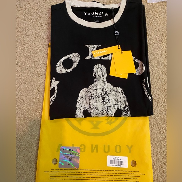 YoungLA Golds Gym ringer Tee - Picture 2 of 5